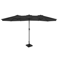 VONROC Parasol Iseo - 460x270cm – Premium Parasol - Antraciet/Zwart | Incl. Parasolvoet 26 kg.