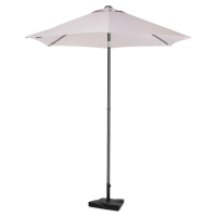 VONROC Parasol Torbole – Ø200cm – Premium Parasol -  Beige | Incl. Parasolvoet 20 kg.