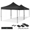 Partytent - 6x3m - Premium easy-up Partytent | set incl. 2x Tent en 1x koppelsysteem – Zwart