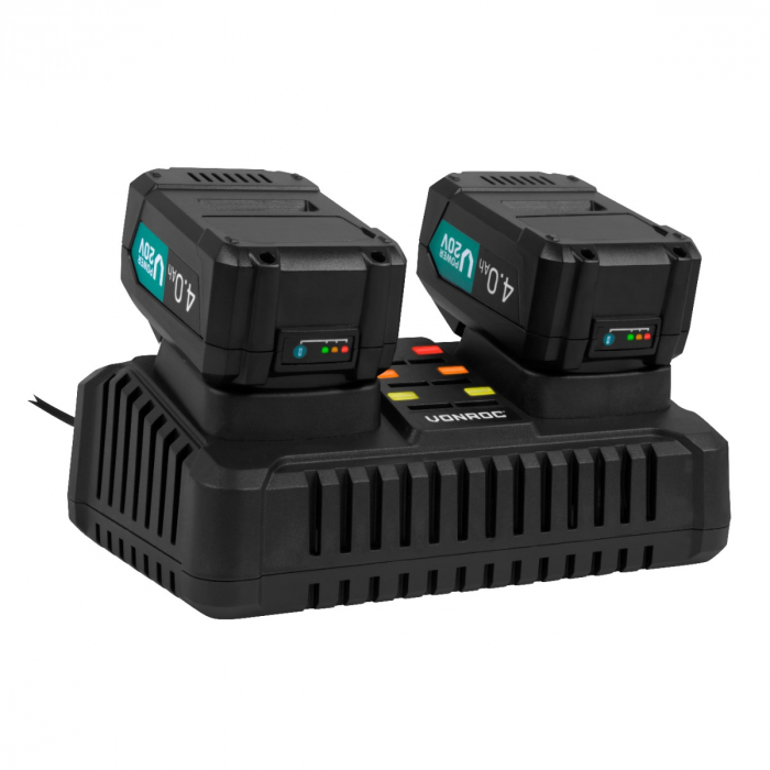 VONROC Dubbele snellader 20V | VPower 20V platform