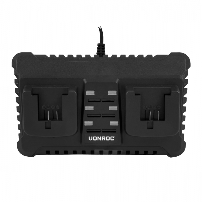 VONROC Dubbele snellader 20V | VPower 20V platform