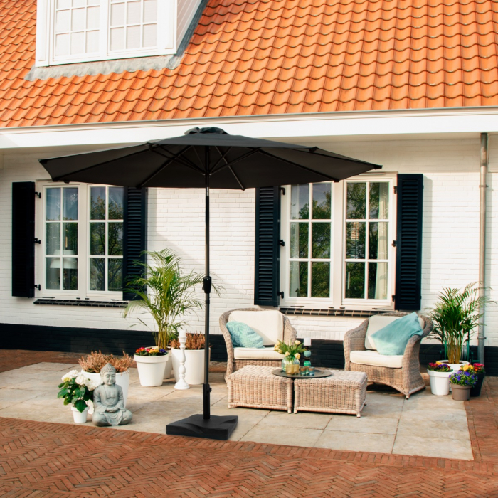 Parasol Recanati Ø300cm – Premium parasol | Anthracite/Black