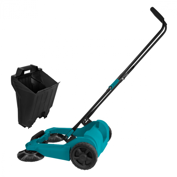 Push sweeper - 65cm sweeping width - 18 litre container | 2600m2 per hour