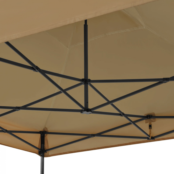 Easy-Up Party Tent – 6x3 m | Set incl. 2x Party Tent and 1x Connection Kit - Beige