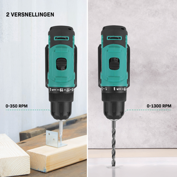 Cordless Drill 20V | Incl. 2x 2.0Ah batteries and charger