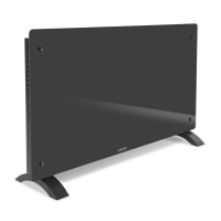 Luxurious electric heater – Convector - Glass panel – 2500W - Grey | WIFI