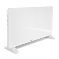 Luxurious electric heater – Convector - Glass panel – 2500W - White | WIFI