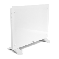 Luxurious electric heater – Convector - Glass panel – 1500W - White | WIFI