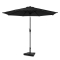 Parasol Recanati Ø300cm – Premium stokparasol – antraciet/zwart | Incl. parasolvoet