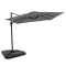 Zweefparasol Pisogne 300x300cm – Premium parasol - Grijs | Incl. 4 vulbare tegels