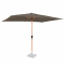 Parasol Rapallo 200x300cm – Premium rechthoekige parasol - houtlook | Taupe