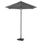 Parasol Torbole – Ø200cm – Premium Parasol - Grijs | Incl. Parasolvoet 20 kg.