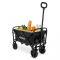 Bolderkar compact – opvouwbaar – 60 kg – 50 L | Zwart