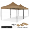 Partytent - 6x3m - Premium easy-up Partytent | set incl. 2x Tent en 1x koppelsysteem – Beige