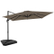 Zweefparasol Pisogne 300x300cm – Premium parasol - Taupe | Incl. 4 vulbare tegels