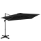 Parasol Pisogne 300x300cm – Zweefparasol | Zwart 