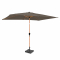 Parasol Rapallo 200x300cm – Premium parasol – houtlook - taupe | Incl. Parasolvoet