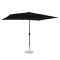 Parasol Rapallo 200x300cm – Premium rechthoekige parasol | Zwart
