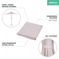 Replacement Canopy - 270x135cm - For Balcony Parasol Magione GP508XX | Beige