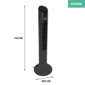 Luxe Torenventilator – 110 cm - 3 snelheden – zwart | Incl. Afstandsbediening