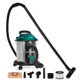 Nat- en droogzuiger 1400W met 20L RVS tank en 6m stroomkabel