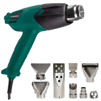Heteluchtpistool 2000W - 3 temperatuurstanden | Incl. 8 mondstukken